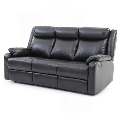 Canapé inclinable double Glory Furniture, noir