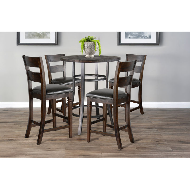 Sunny Designs Metal Frame Pub Set, 5 Pieces: Table, 4 Chairs
