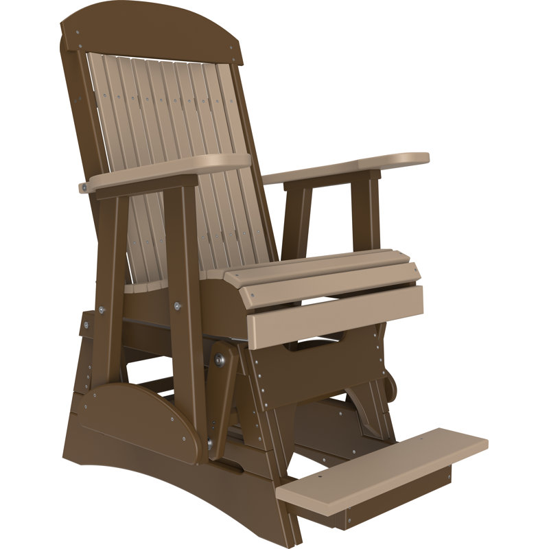 Chaise d'extérieur coulissante en polywood, Brun pâle/brun foncé