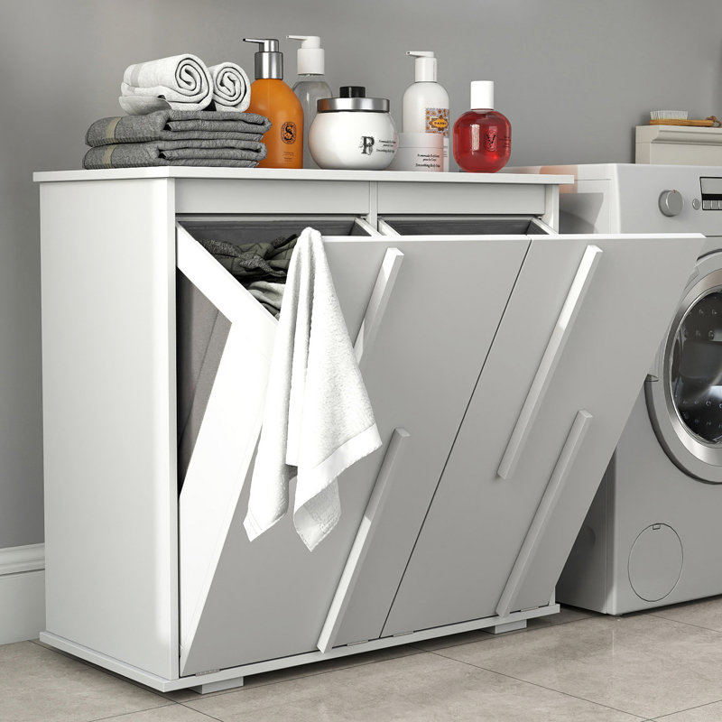 Tilt Out Laundry Hamper Cabinet