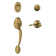 Plymouth Handleset with Deadbolt and Accent Door Lever and Rosette
