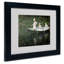 Art mural encadré - Décoration murale "Le bateau à Giverny" par Claude Monet - Cadre pour salon, cuisine et salle de bain - 11 x 14-21176689-21176686