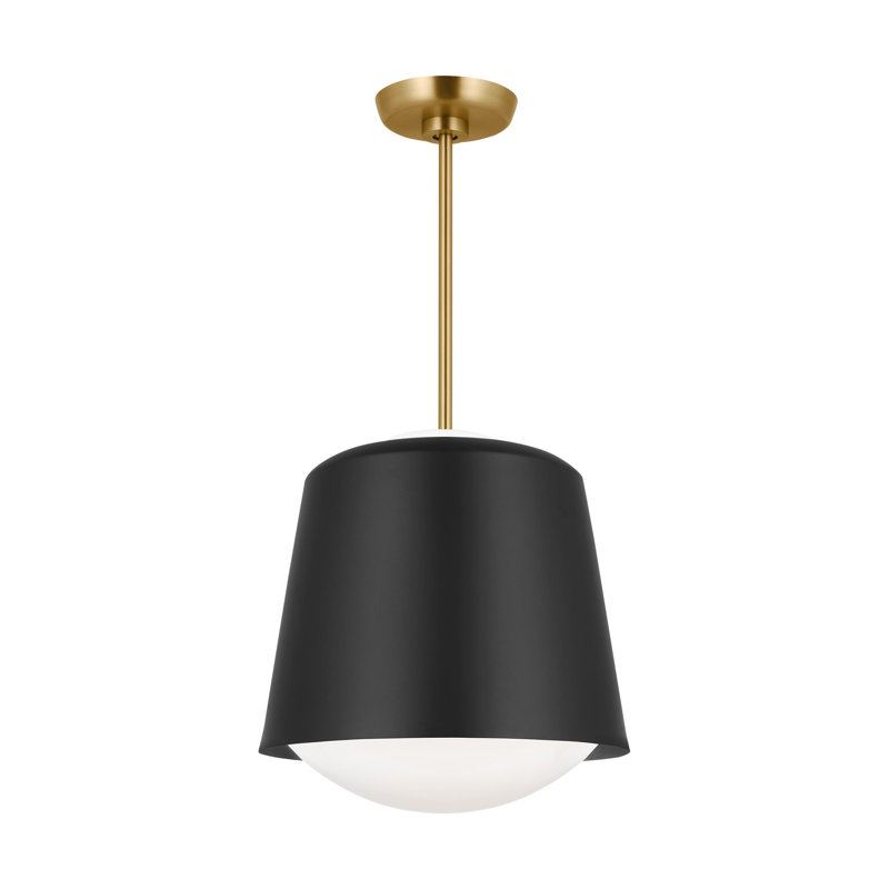 Luminaire suspendu 1 lumière Draper, Noir