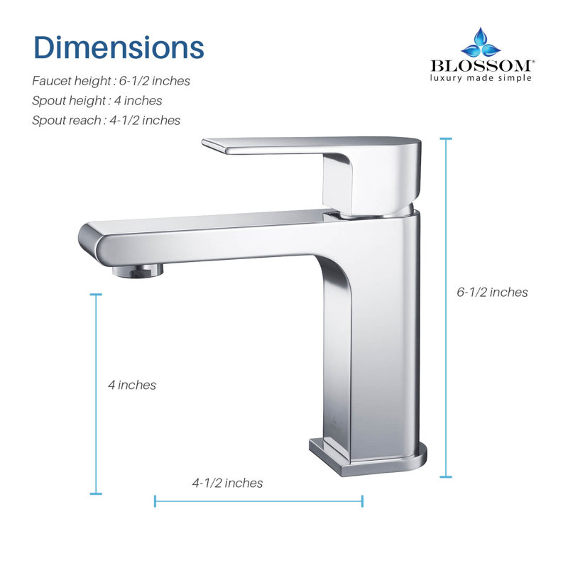 Jubilee Single Hole Bathroom Faucet – Solid Brass Single Handle Vanity Sink Faucet with Scratch-Resistant Finish & Water-Saving Aerator