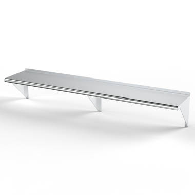 Stainless Steel Floating Shelf Latitude Run Size: 60