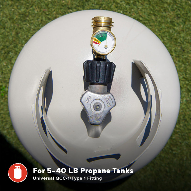 Indicateur de niveau de jauge de propane pour les réservoirs de propane standard, idéal pour les barbecues, les grillades, le camping et la cuisine en plein air - 130-0074P