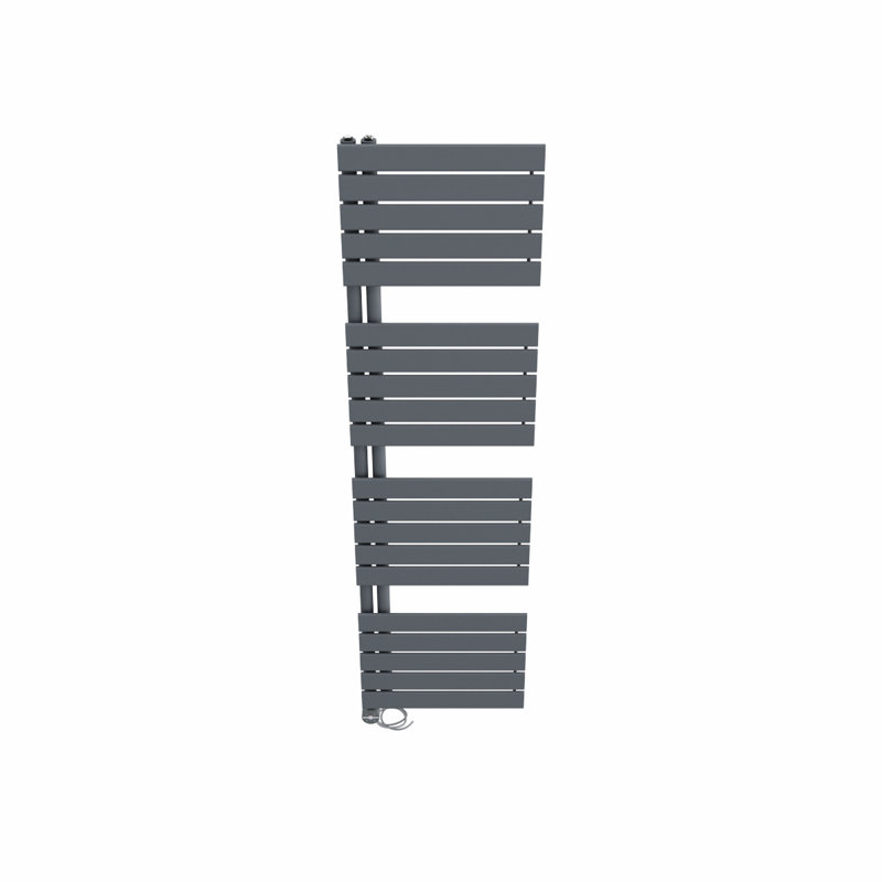 Roelien Designer Towel Rail Heated Towel Rails, Anthracite, 180cm H x 50cm W x 6.7cm D
