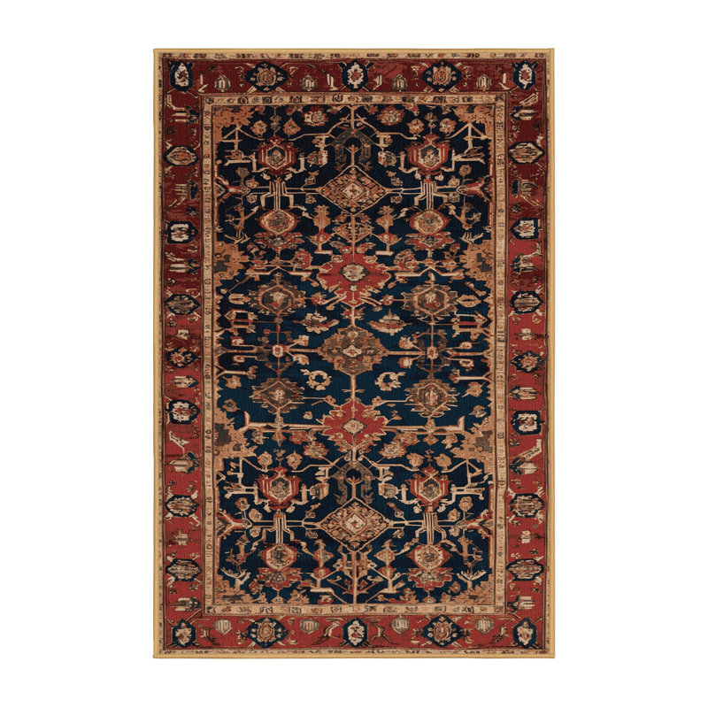 Machine Washable Persian Brown Area Rug, Runner 2' x 4'