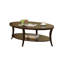 Table basse ovale avec tablette Perth Espresso-638579707