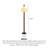 Mid-Century Vintage Solid Wood and Fabric Floor Lamp