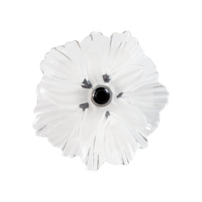 Décoration murale en verre soufflé à la main, givré blanc, diamètre de 10 pouces