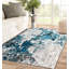 Tapis turquoise / crème Thorold-854407920