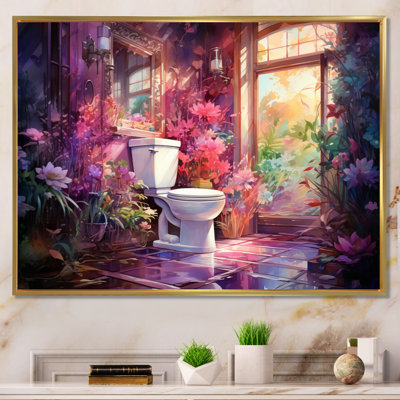 " Bathroom Toilet Dreamy Reflections " Mixed Media Print