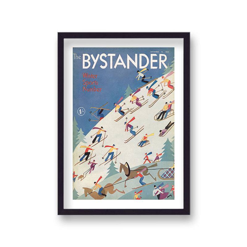 Vintage Publication The Bystander Winter Sports Number by Vouvart - Single Picture Frame Print
