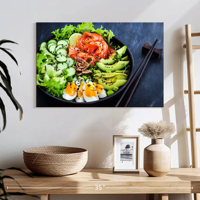 Yarlin Salmon Avocado Poke Bowl, 8" H x 12" W