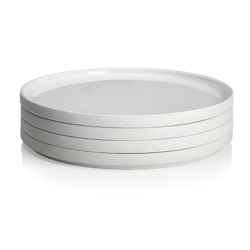 Assiette en porcelaine 9,4488 po L'Econome par Starck, Blanc