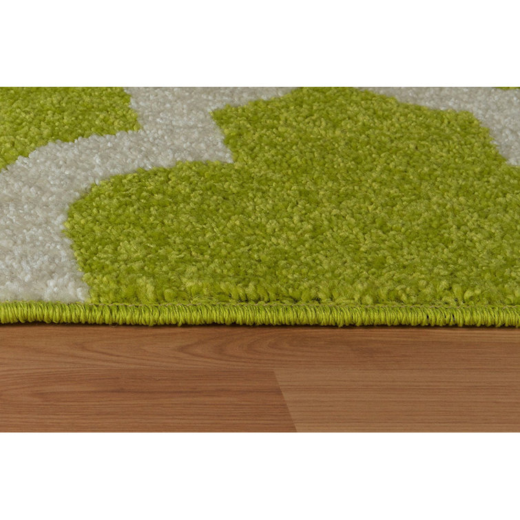 Tapis vert en laine Daley