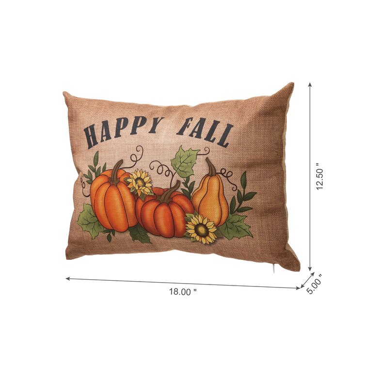 Yema Fall Pumpkin Throw Pillow Cover