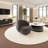 Dark grey curved negotiating sofa