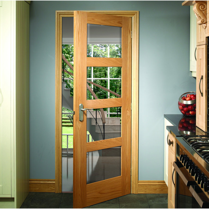 Internal Glazed Oak Shaker, 2032mm H x 813mm W x 35mm D