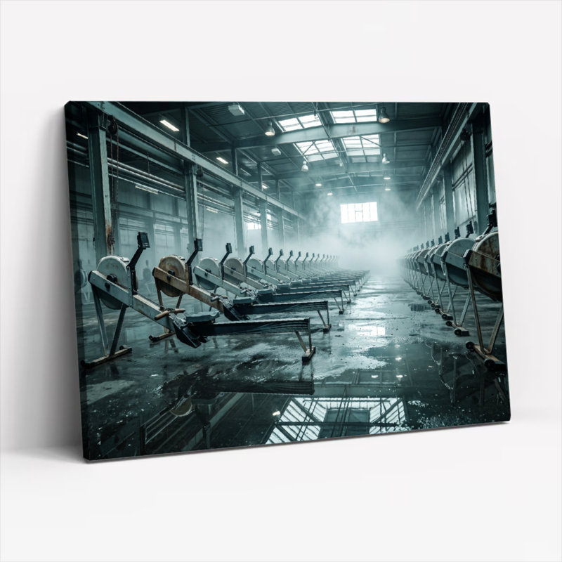 Ensemble de 1 tableau sur toile de style industriel pour salle de sport, H 36 po x l 48 po, Toile tendue