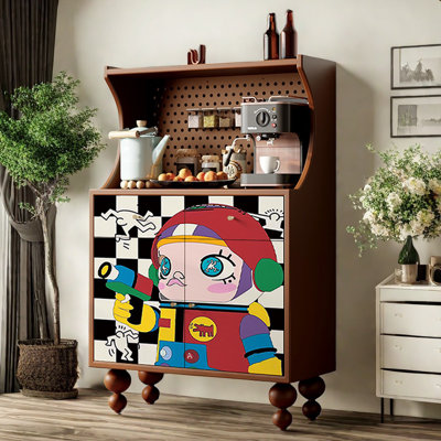 Vintage Accent Sideboard Tea Entry Cabinet