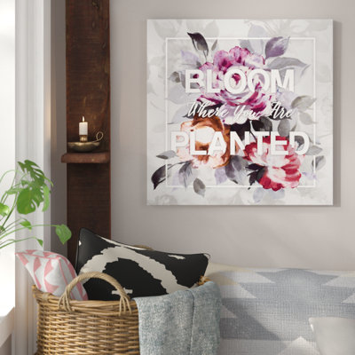 Art textuel sur toile tendue, où vous êtes planté