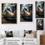 Golden Train géométrique Momentum I - impressions sur toile modernes-783815615-783815614