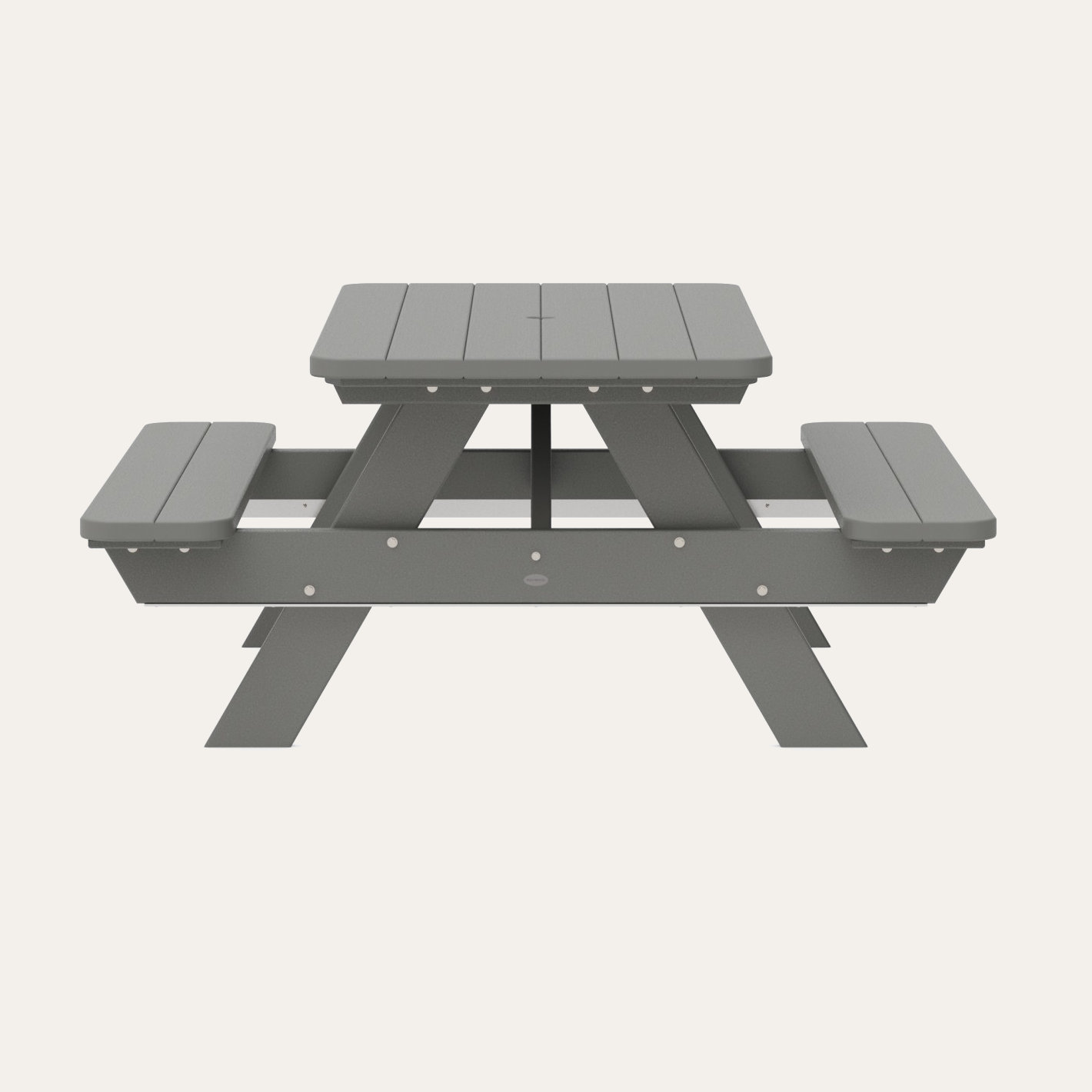 POLYWOOD Park 72" Picnic Table, Slate Gray