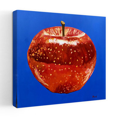 Vibrant Red Apple Contemporary Wall Art Print