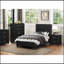 Table de chevet contemporaine contemporaine à revêtement noir 1pc