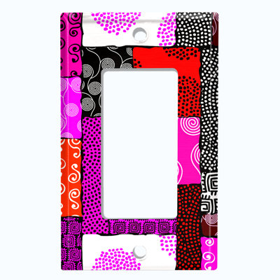 Patterned 1 - Gang Toggle Light Switch Standard Wall Plate