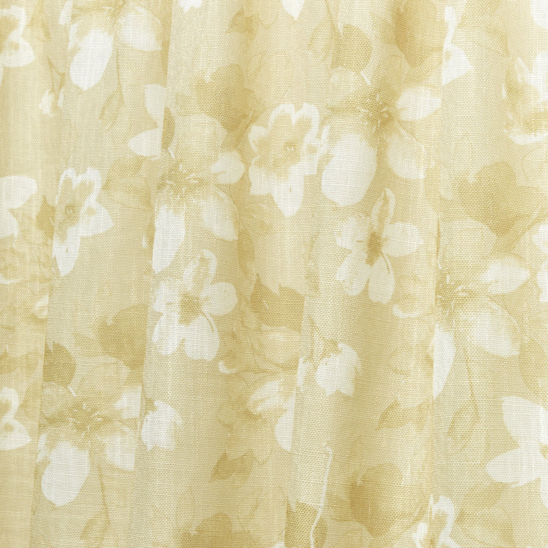 Honey Gold Light-Filtering Polyester Rod Pocket Curtain Panels
