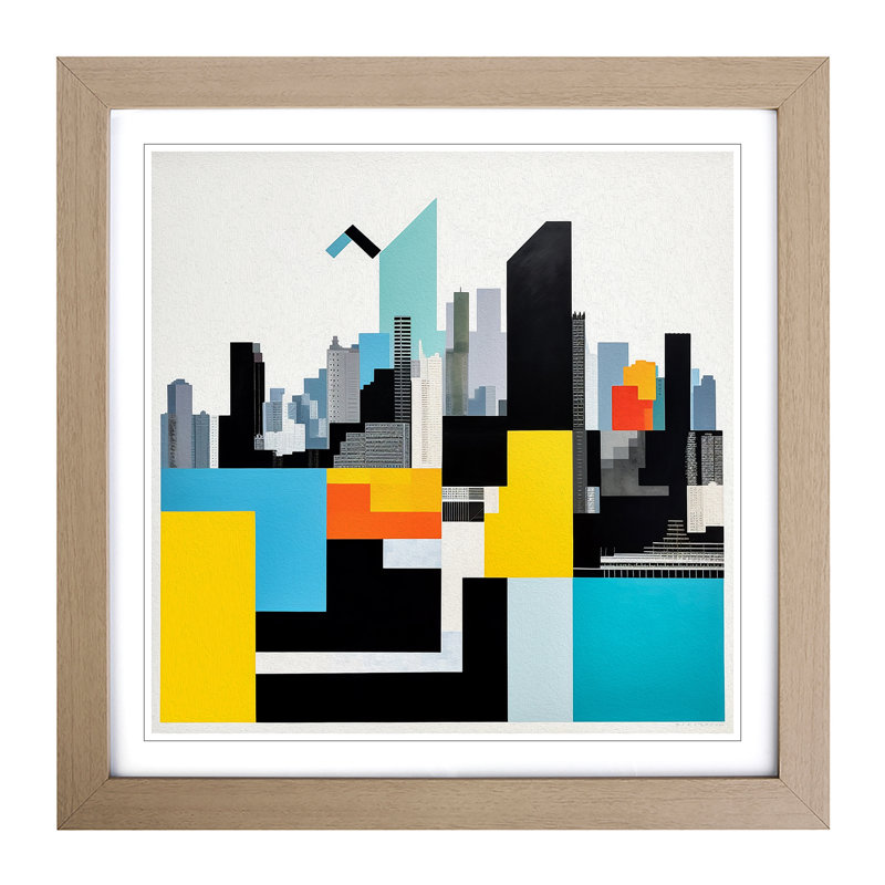 Single Picture Frame Print on Wood, Oak
