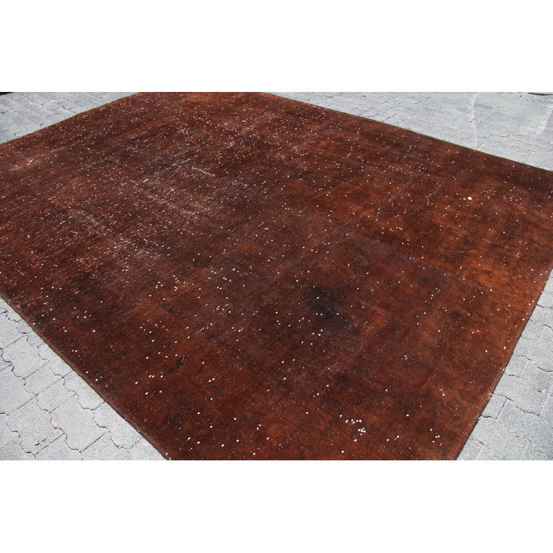 Grand tapis turc fait à la main en brun terreux avec un design de tapis antique pour la décoration intérieure