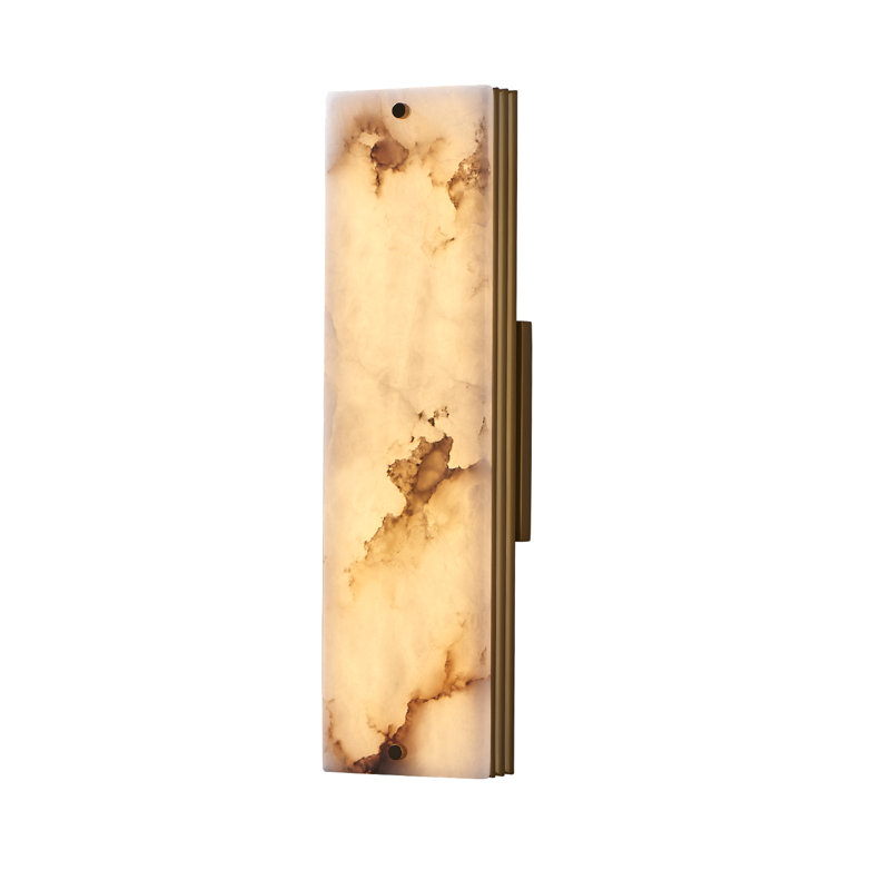 Vertical 1 LT Winter Brass Wall Sconce Kalco