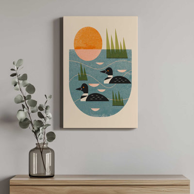 Loon Lake By Renea L Thull Canvas Art Print