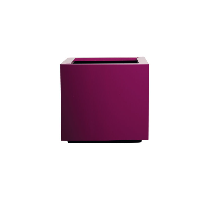 Metal Planter Box, 40cm H x 50cm W x 50cm D, Aubergine