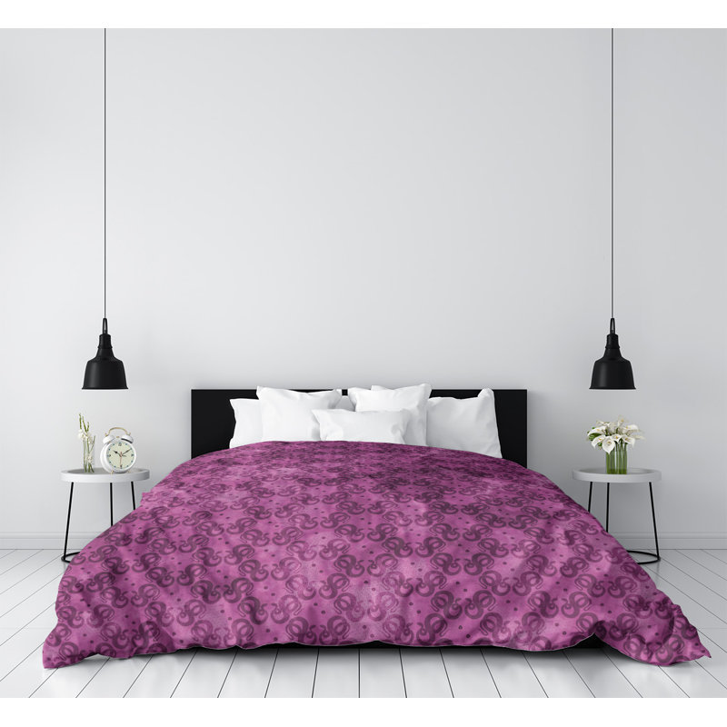 Housse de couette Katelyn Elizabeth, Housse de couette simple TG, Rose / Brun, Microfibre