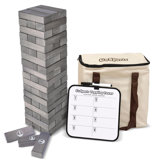GoSports Toppling Tower -  Large Wooden Stacking Games - Stacks Up to 3 ft