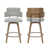 Grey Seat/Natural Wood Frame