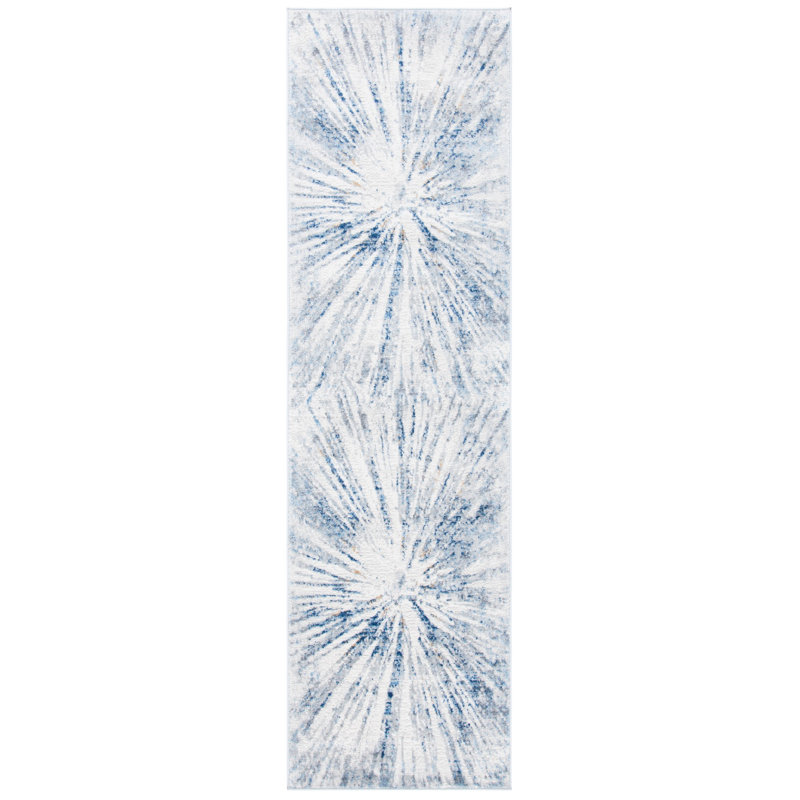 Koury Cotton Abstract Rug, Runner 2'3" x 8'