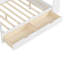 Lit de jour en bois avec options de rangement organisé et bureau productif, blanc antique pleine grandeur-74418924