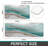 Teal and Gold Marble Texture Home Decor Kitchen Rugs 2 PC