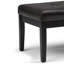 Banc de repose-pieds capitonné contemporain en cuir l 41 po Lacey-1905216749
