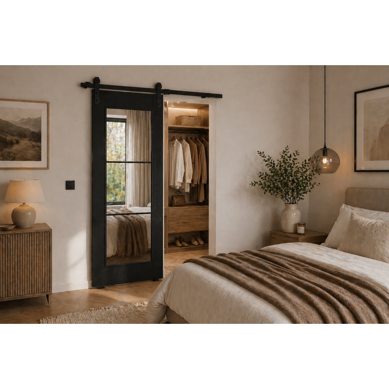 Ketterer Barn Door, 86cm x 205cm, Black, 1