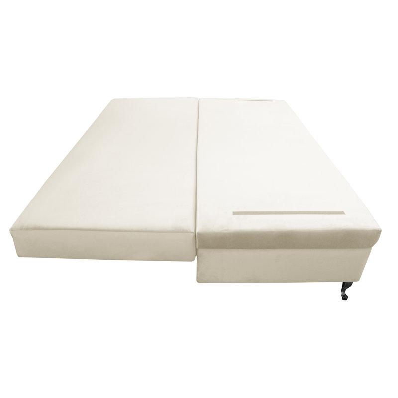 Glamour 3 Seater Sofa Bed, Cream