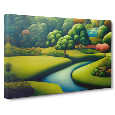 Majestic Forest Stream - Wrapped Canvas