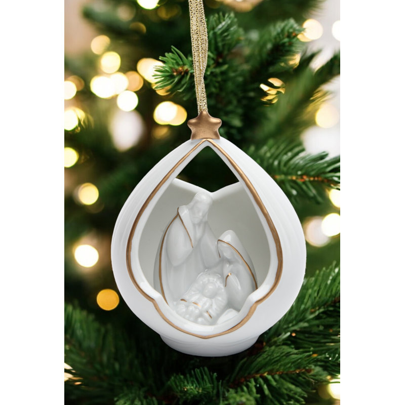 3.5" H Handmade Ceramic Holiday Ornament