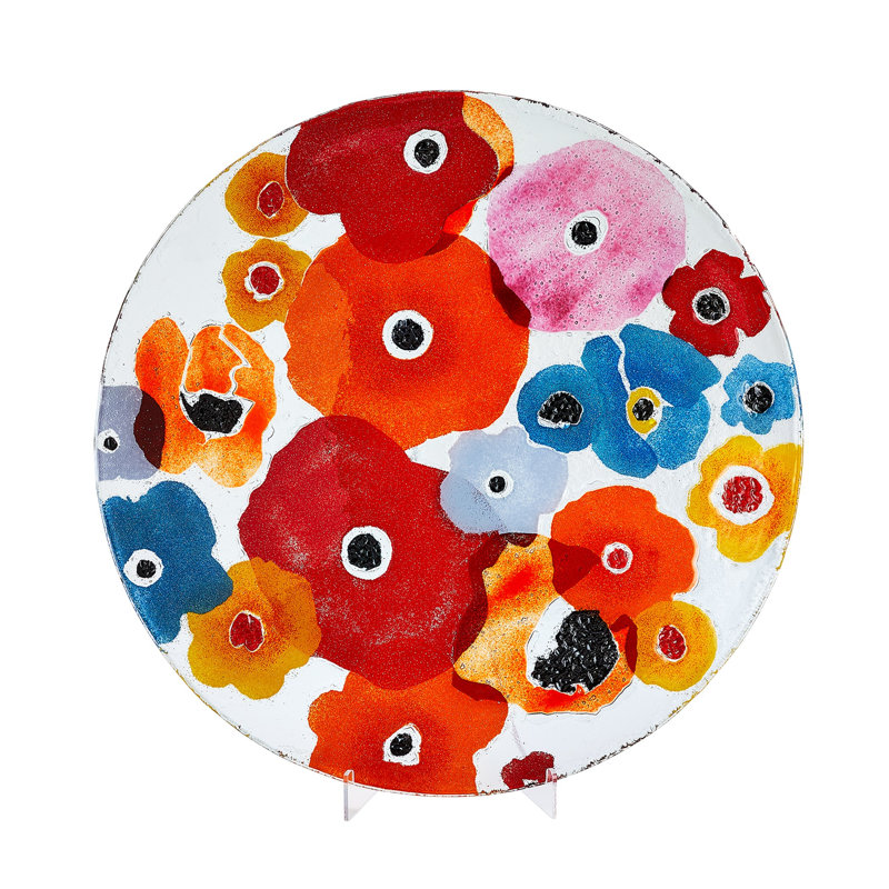 Fused Floral Charger-Bright, 23" x 23"